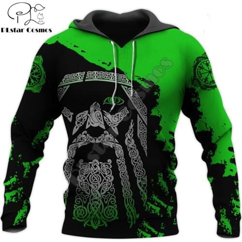 Viking Odin green 3D All Over Printed Men Hoodie Harajuku Fashion Sweatshirt Unisex Casual Jacket Pullover sudadera hombre DW093