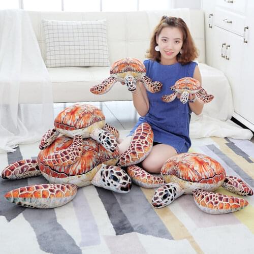 Soft Tortoise Stuffed Animals Lovely Ocean Sea Turtle Plush Toys Dolls Pillow Cushion Gifts for Kids Cute Plush Cartoon Pillow