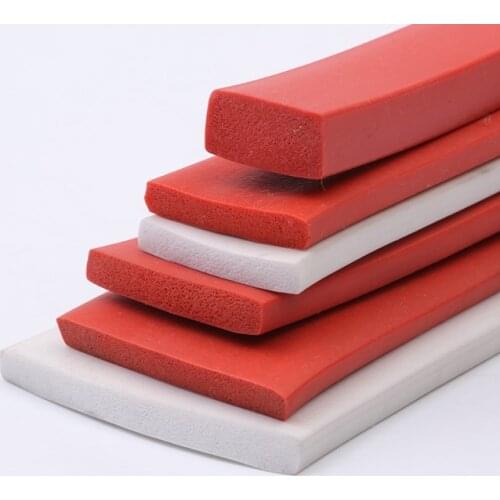 Silicone Foam Strip Heat Insulation 8x4mm 15x15mm 16x14mm 10x2mm 14x14mm 20/25/30/35/40/50mm x 3/5/10/15/20/30mm 42x21mm Red