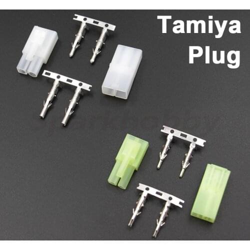 Tamiya Connector Male Female Plug Set Lipo Battery Adapter Tamiya Style Nickle Pin Connector Plugs Unwired For RC Model Parts