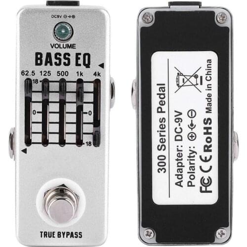 Rowin Lef-317B Bass Eq Equalizer Guitar Effect Pedal 5-Band Pedal Aluminum Alloy Body True Bypass Guitar Accessories