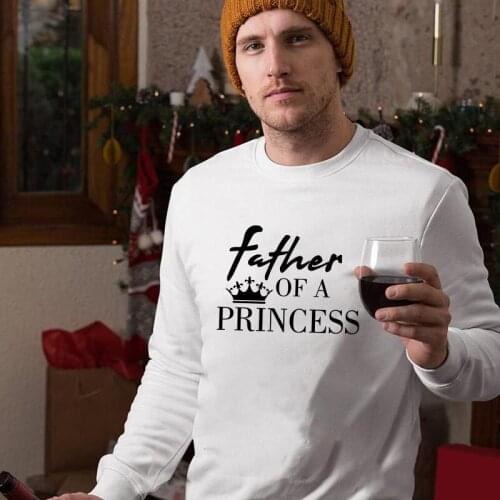 Family Matching Outfits 2021 Winter Christmas KING PRINCESS Letter Print Sports Sweater T Shirt Father Kid Boy Girl Home Clothes
