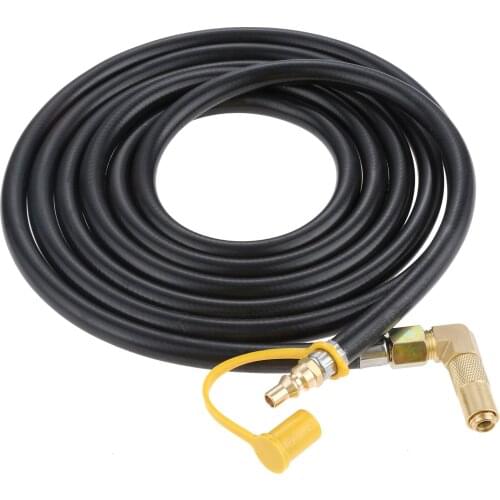 1set 1/4" RV Quick Connect Plug Grill Stove Propane Hose with Elbow Adapter Fitting 12 FT Fits for Blackstone 17"/22" Griddle
