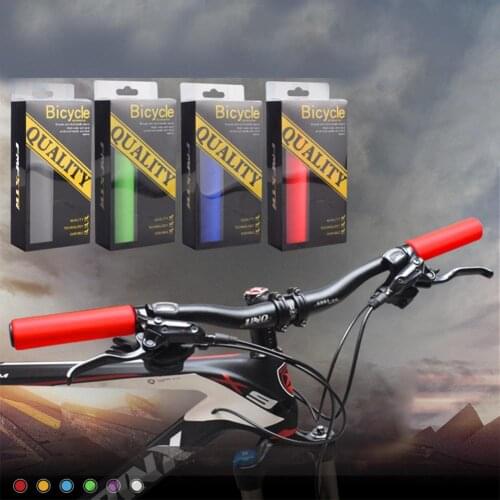 1Pair Bicycle Handlebar Grips Cover Outdoor MTB Mountain Bike Cycling Bicycle Silicone Anti-slip Handlebar Soft Grips