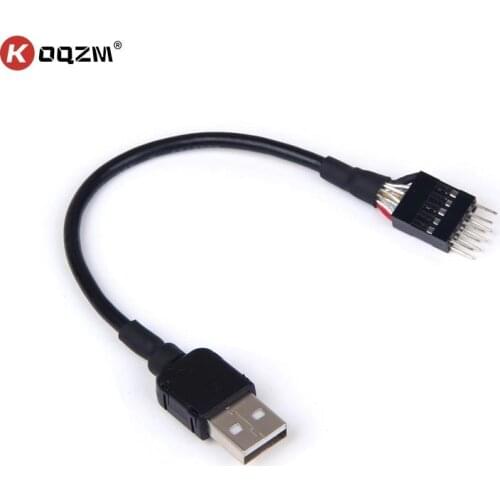 9 pin Male to External USB A Male PC Mainboard Internal Data Extension Cable 20cm