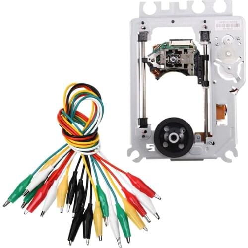 10Pcs 5-Colors Double Ended Alligator Clips Test Lead Jumper Wire 50cm with SF-HD65 CD DVD Lasers Head