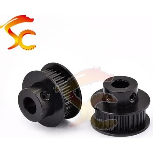 10PCS/LOT GT2 28 teeth timing pulley 6mm bore for belt width 6mm Aluminium oxidation black 2GT 28teeth 28 tooth for 3D printer