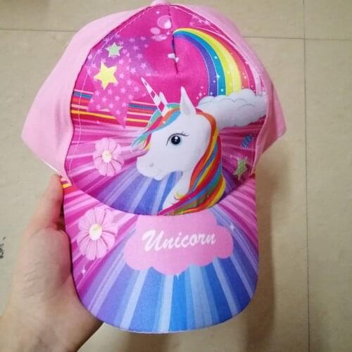 2019 Adjustable Unicorn Rainbow Kids Women Adult Summer Sun Caps Sports Baseball Hats Cute Pink Girl Outdoor Hiphop Hat Dropship