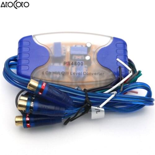 4 Channel High to Low Level Converter RCA Output For Car/Marine Audio Adapter