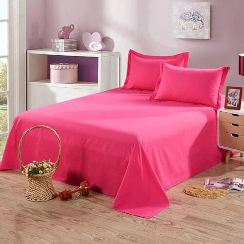 401 Piece Rose Color 100% Polyester Flat Sheet For Children Adults Bedroom Use Flat Bed Sheets (No Pillowcase) XF338-8