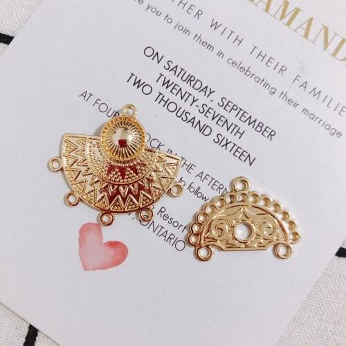 6 pieces / lot Alloy semicircle multi-hang geometric earrings earring accessories material