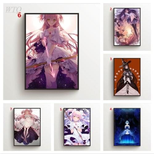 Anime Posters Puella Magi Madoka Magica Canvas Painting Wall Decor Posters Posters and Prints Wall Art Picture Home Decoration