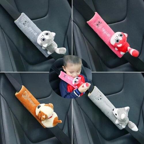 Car Styling Seat Belt Cover Shoulder Pad Cushion Cartoon Car Seatbelt Shoulder Protector Strap Harness Auto Neck Support Cushion
