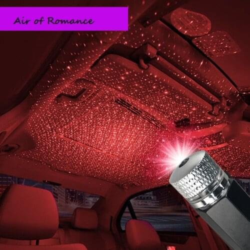 Car Lighting Accessories USB Laser Ceiling Roof Starry Atmoshpher Light Interior Decorative Plug-in Romance Air Lights