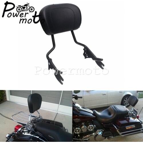 Black Motorcycle Luggage Rack Sissybar Backrest For Harley Touring Street Glide Special FLHXS FLHXS FLHXSE FLTR FLTRU 2009-2017