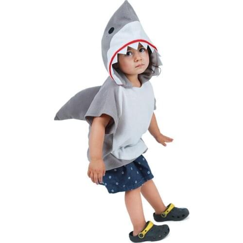 Kids Little Shark Grey Halloween Costume Mascot Hoodie Children Acting Dress For Theme Party costume