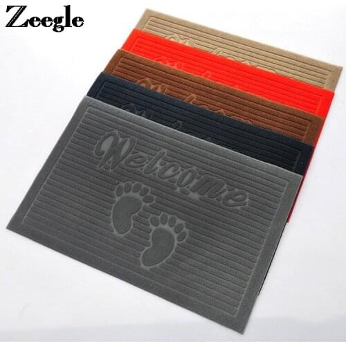 Home Decor Bedroom Mat Welcome Rubble Entrance Door Mat Anti-slip Floor Carpet for Child Bedroom and Kitchen Outdoor Carpet Rug