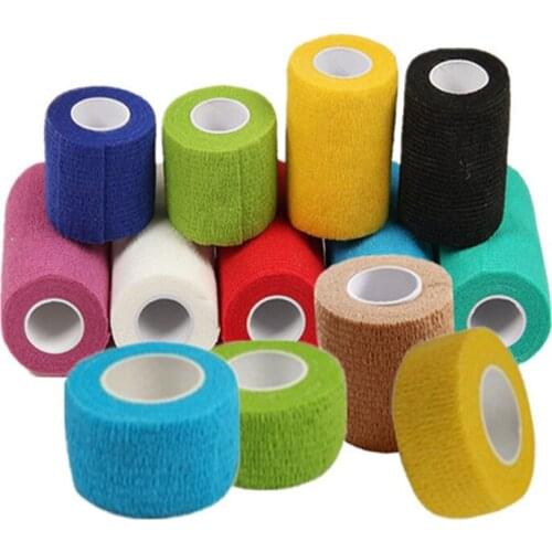 Colorful Sport Self Adhesive Elastic Bandage Wrap Tape 4.5m Elastoplast For Knee Support Pads Finger Ankle Palm Shoulder