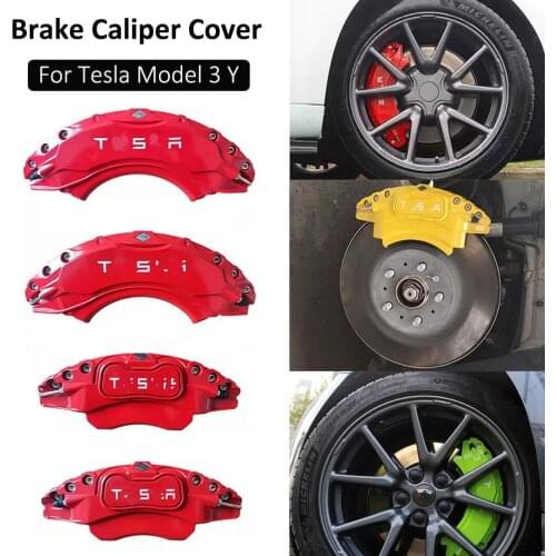 Brake Caliper Cover for Tesla Model 3 Y 18inch 19inch Car Modification Accessories Athletic Decoration Covers 18''19'' 2017-2021