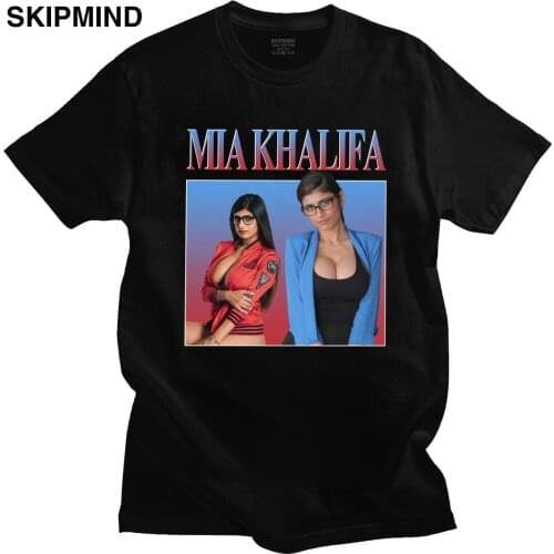 Fashion Mia Khalifa T Shirt for Men Stylish Pre-shrunk Cotton T-shirt Short Sleeved Callista Tee Fitted Casual Tshirt Clothing