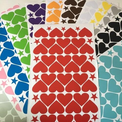 Cartoon Little Hearts and Mini Stars Wall Sticker For Kids Baby Rooms Poster Child Girl Gift Wallpaper Love PVC Art Mural Decals