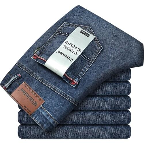 2021 Spring and Autumn Mens 5 styles Classic Jeans Elastic Mens Stretch-fit Thin Jeans Business Casual Classic Style
