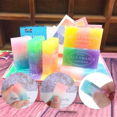 Creative Cute Random Mermaid Pencil Eraser Rubber Novelty Kids Student Learning Office Stationery Blind Box