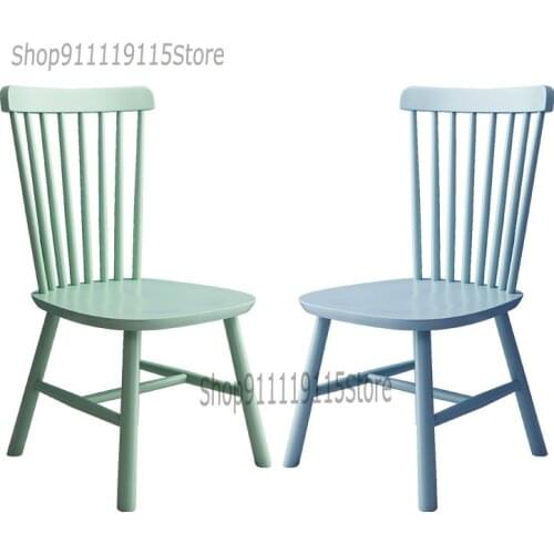 Custom Dining Chair Household Solid Wood Windsor Chair Nordic Modern Hotel Restaurant Back Chair Windsor Chair All Wood Book Cha
