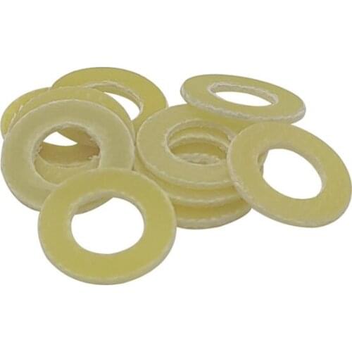 50pcs M6 bakelite flat gaskets Insulation washers Resin gasket meson washer 12mm outer diameter 0.5mm-1mm thick