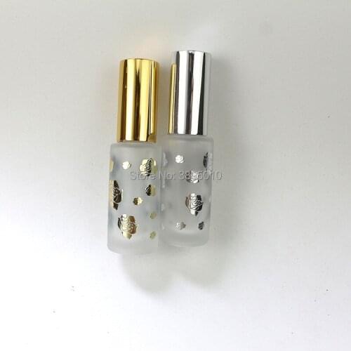 10ML Tube Straight Round Bronzing Glass Perfume spray bottle Test Tube Cosmetic Bottle F518