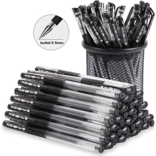 20Pcs/Lot Gel Pen office 0.5mm Blue Black Red ink Cheap ballpoint pens stationery for school accessories writing supplies