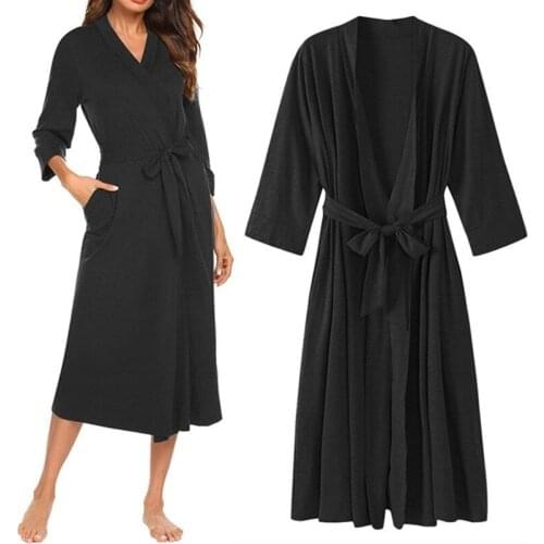 Gray Cardigan Gown Female Kimono Robes Homewear Nightwear Sexy Mini Sleepwear Nightgown Comfortable Casual Soft Wedding Robe