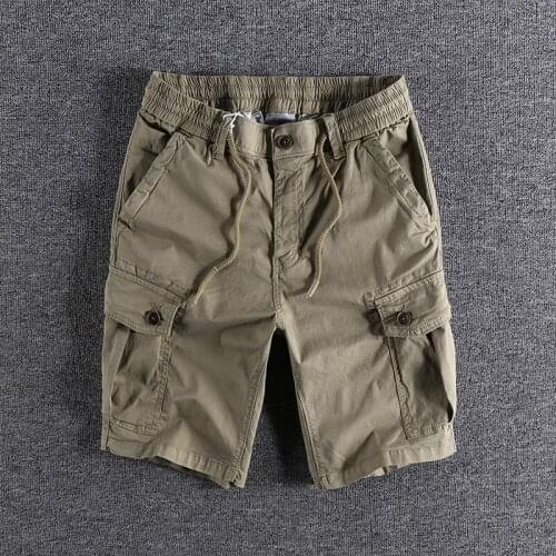 2021 new Summer tooling shorts mens fashion loose, straight, multi bag casual pants, mens wear trouser 75