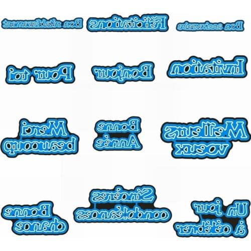 Bonne chance Félicitations French Wishing Words Phrase Metal Cutting Dies Stencil For DIY Scrapbooking Craft Cards 2019 New