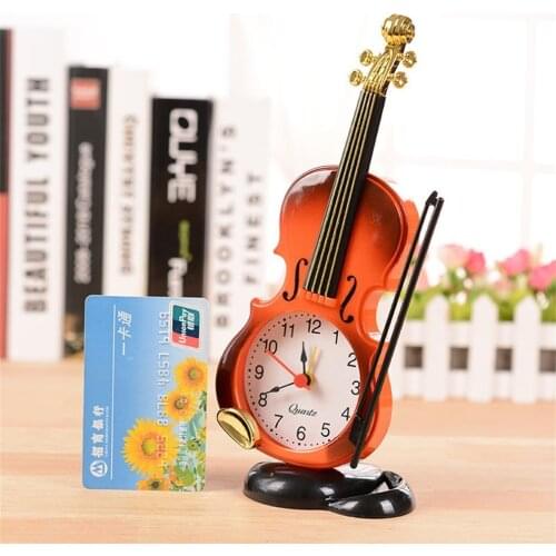 Violin Students Use Alarm Clock Creative Fashion Simple European Style Childrens Cute Cartoon Bedside Retro Ornament Decoration
