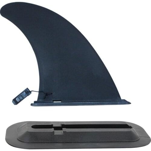 Top!-9 Inch Surfboard Fin with Base Water Wave Fin Quick Release Detachable Longboard Center Fin for Beginners and Pros