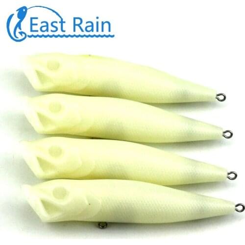 East Rain 9cm/10.5g DIY Blanks Popper Artifical Hard Lure Topwater Fishing Lure Walleye Bass Fishing Free shipping Fishing Lure