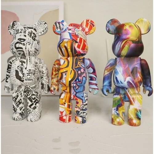 28cm 400% cartoon BearBricklys orangutan action figure doll building bear Christmas doll collection model toys for friends