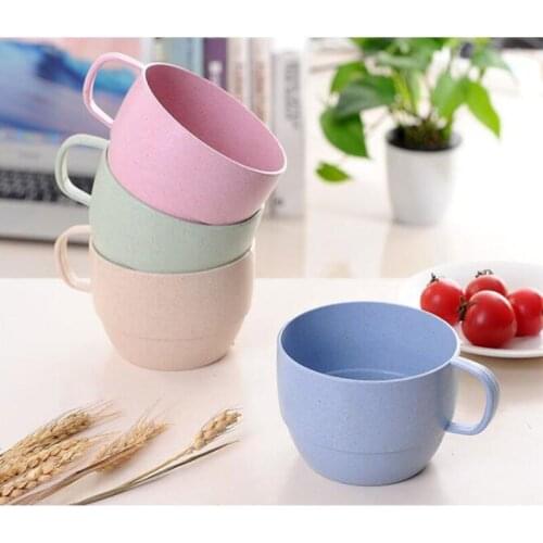 4pcs 200-450ml Baby Cups Drinking Water Brush Teeth Washing Cup Infant Milk Cup with Handle Breakfast Mug Drink coffee mug