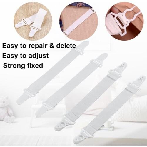 4Pcs/Set Bed Sheet Clip Band Retaining Clip Bed Sheet Fasteners Household Tablecloths Fixed Clip Portable Blankets Clamp