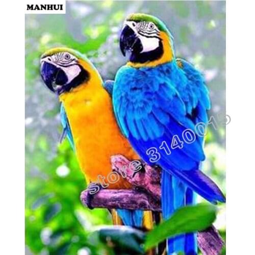 3D DIY Diamond Painting Cross Stitch Parrot bird Crystal Needlework Diamond Embroidery Full Diamond Decorative BFC161