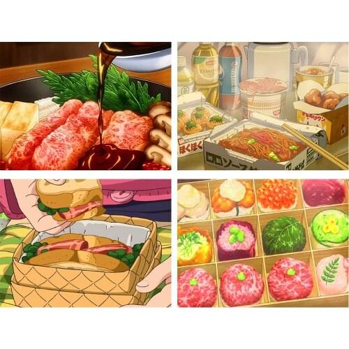 Diamond Painting 5D DIY Cartoon Hand-painted Food Artist Home Decoration Rhinestone Hanging Painting Gift Can Be Customized