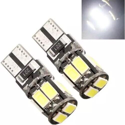 100X Canbus T10 Wedge led Error Free Car light Auto LED W5W 194 168 10 leds 5630 Car Side Door Tail Light Clearance Bulbs
