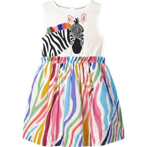 Bambino New Year 2021 Summer Dress 2-9 Years Baby Girl Stripe Childrens Clothing Costumes for Kids Girls Fancy Dress of Child