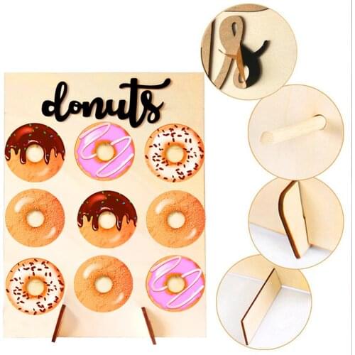 Donuts Stands Board Wall Wooden Doughnuts Stands Wedding Birthday Party Donut Bar Holder Dessert Bar Wall Wedding decor