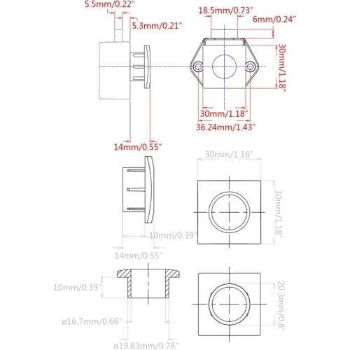 Diameter 20mm Camper Car Push Lock RV Caravan Boat Drawer Latch Button Locks For Furniture Hardware