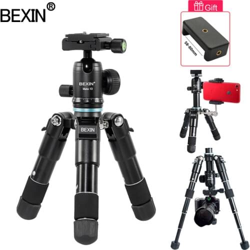 Travel flexible portable lightweight camera desktop Tabletop mini ball head tripod phone stand holder mount for DSLR slr camera