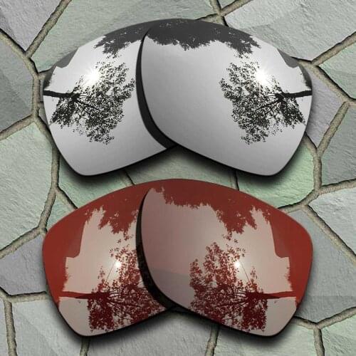 Chrome Titanium&Bronze Brown Sunglasses Polarized Replacement Lenses for Oakley Deviation