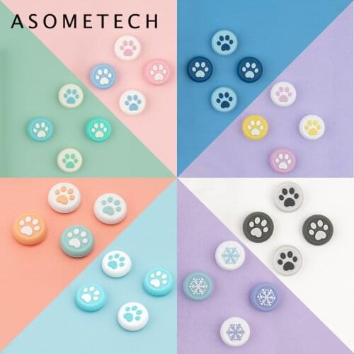 4Pcs Cat Paw Sakura Thumb Stick Grip Caps for Xbox Nintendo Switch Pro Controller Silicone Skin Joystick Cover Case for NS PRO