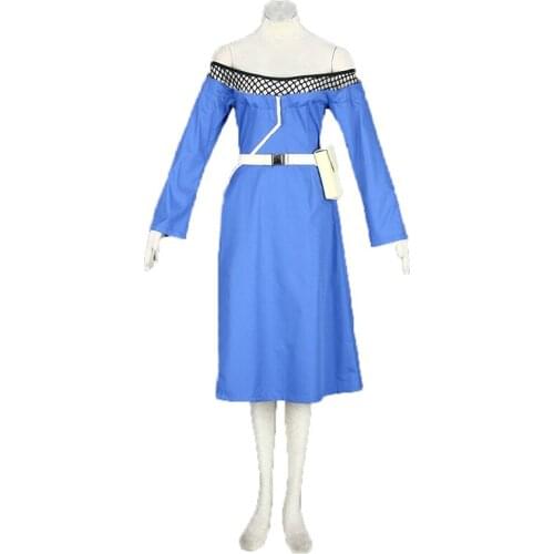 Naruto Terumi Mei Mizukage cosplay blue dress costume set